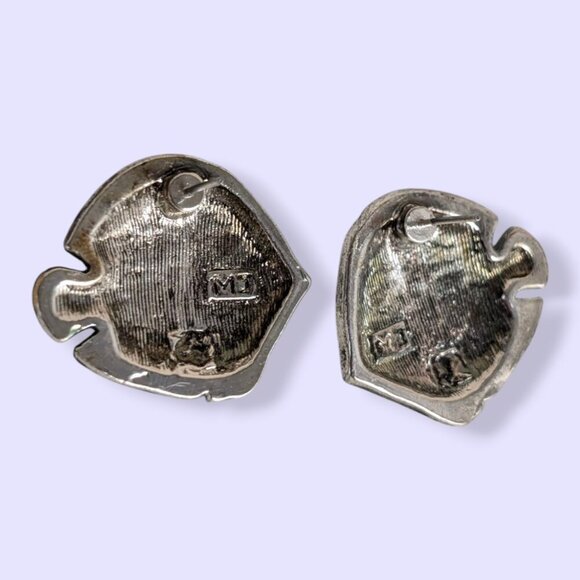 V. M Jent Enamel Fish Earrings - Picture 3 of 4